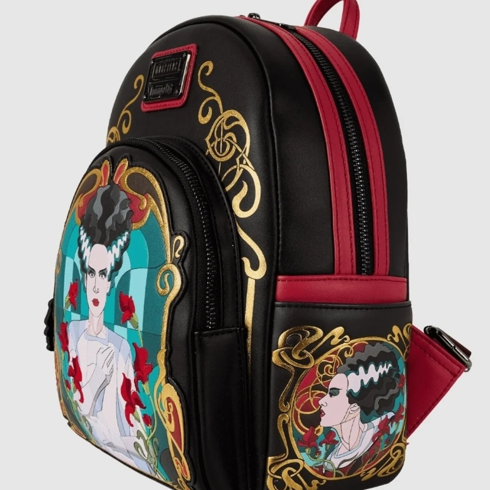 LOUNGEFLY Universal Monsters Bride Of Frankenstein Stained Glass Mini Backpack